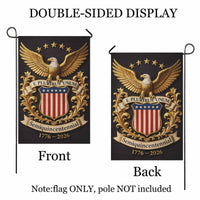 USA 250 Garden Flag Patriotic Eagle Crest 1776-2026 America Semiquincentennial