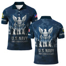 US Navy 250th Anniversary Polo Shirt – Eagle Emblem & Sailor Silhouette