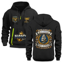Personalized US Navy Quater Zip Hoodie JQZ11