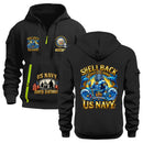 Personalized US Navy Quater Zip Hoodie JQZ10
