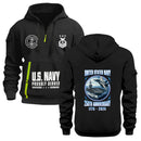 Custom US Navy Ranks Quarter Zip Hoodie TQZ03