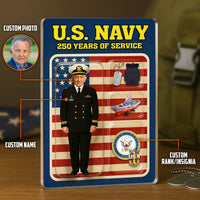 Personalized Acrylic Plaque with Chief Service Dress Uniform