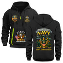 Personalized US Navy Quater Zip Hoodie JQZ09