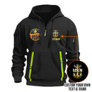 Personalized US Navy Quater Zip Hoodie JQZ08