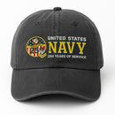 Premium Washed Denim Cap – Embroidered-Effect Print DC007