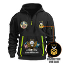 Custom US Navy Ranks Quarter Zip Hoodie TQZ05