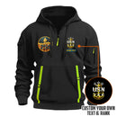 Personalized US Navy Quater Zip Hoodie JQZ07