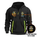 Personalized US Navy Quater Zip Hoodie JQZ06
