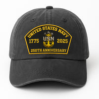 Premium Washed Denim Cap – Embroidered-Effect Print DC002