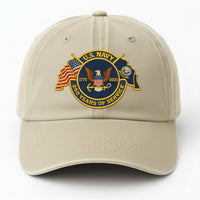Premium Washed Denim Cap – Embroidered-Effect Print DC008
