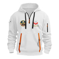Personalized US Navy Quater Zip Hoodie JQZ01