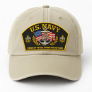 Premium Washed Denim Cap – Embroidered-Effect Print DC009