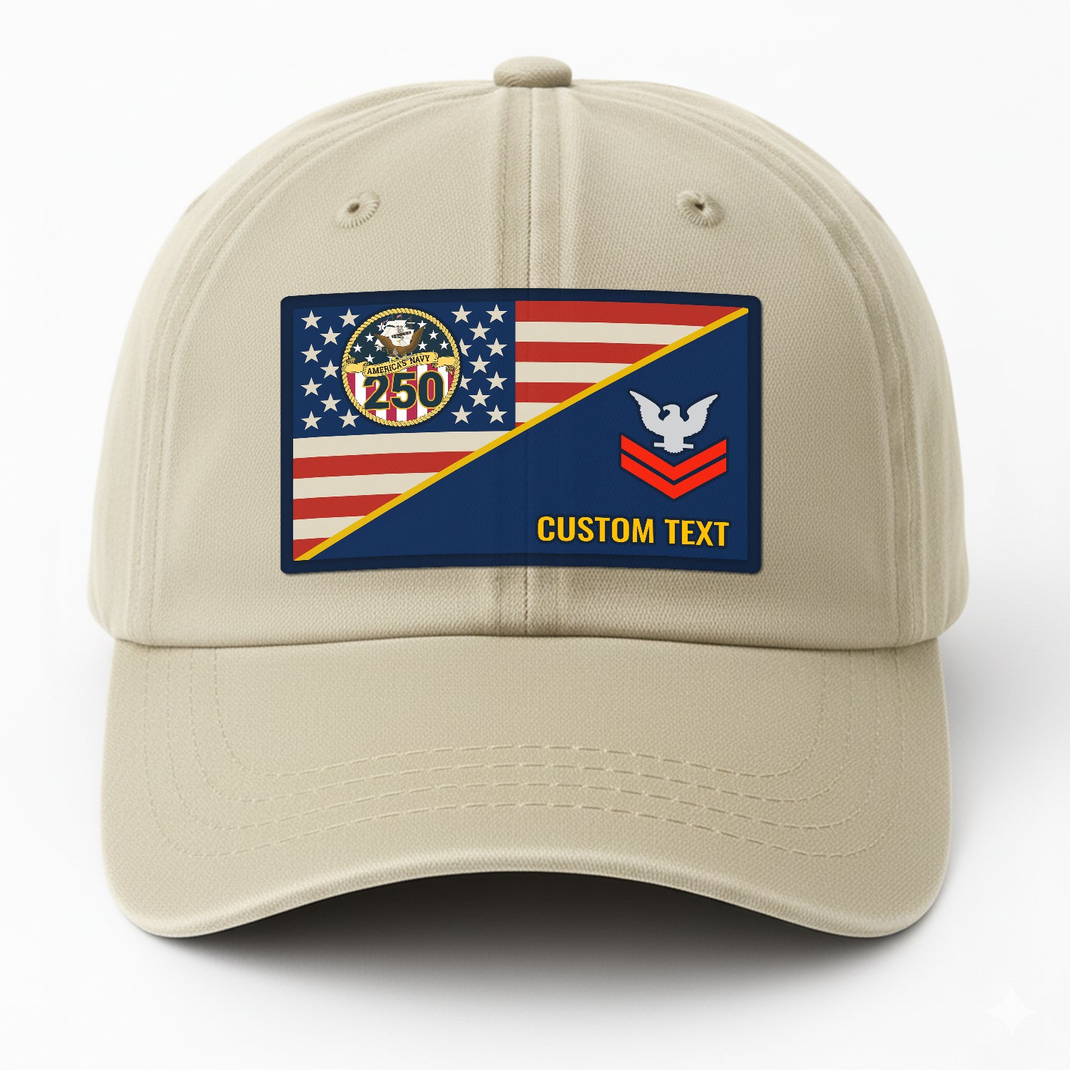 Custom Ranks & Text Premium Washed Denim Cap DC017