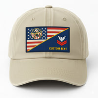 Custom Ranks & Text Premium Washed Denim Cap DC017
