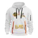 Personalized US Navy Quater Zip Hoodie JQZ02
