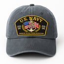 Custom Ranks & Text Premium Washed Denim Cap DC013