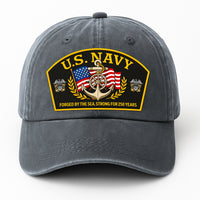 Custom Ranks & Text Premium Washed Denim Cap DC013