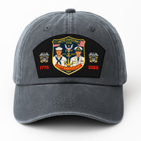 Custom Ranks & Text Premium Washed Denim Cap DC014