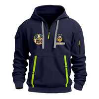 Personalized US Navy Quater Zip Hoodie JQZ01