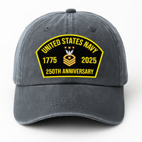 Custom Ranks & Text Premium Washed Denim Cap DC008