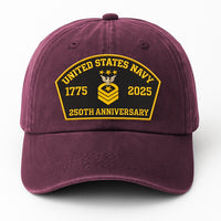 Premium Washed Denim Cap – Embroidered-Effect Print DC002