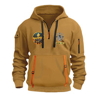 Personalized US Navy Quater Zip Hoodie JQZ08