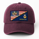 Custom Ranks & Text Premium Washed Denim Cap DC017
