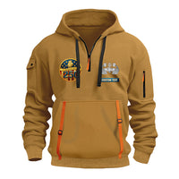 Personalized US Navy Quater Zip Hoodie JQZ06