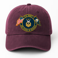 Custom Ranks & Text Premium Washed Denim Cap DC012