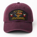 Premium Washed Denim Cap – Embroidered-Effect Print DC003