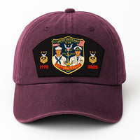 Custom Ranks & Text Premium Washed Denim Cap DC014
