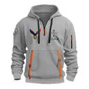 Personalized US Navy Quater Zip Hoodie JQZ05