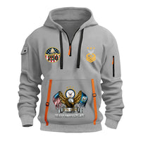 Custom US Navy Ranks Quarter Zip Hoodie TQZ05