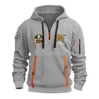 Personalized US Navy Quater Zip Hoodie JQZ01