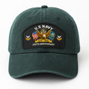Premium Washed Denim Cap – Embroidered-Effect Print DC004