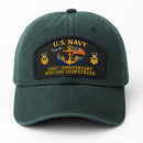 Premium Washed Denim Cap – Embroidered-Effect Print DC003