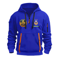 Personalized US Navy Quater Zip Hoodie JQZ06