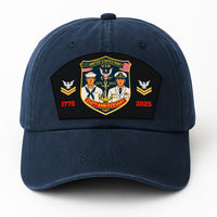 Custom Ranks & Text Premium Washed Denim Cap DC014