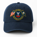 Custom Ranks & Text Premium Washed Denim Cap DC012