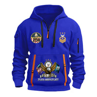 Custom US Navy Ranks Quarter Zip Hoodie TQZ05