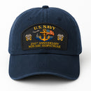 Premium Washed Denim Cap – Embroidered-Effect Print DC003