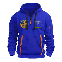 Personalized US Navy Quater Zip Hoodie JQZ07