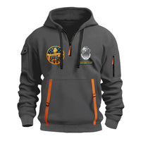 Personalized US Navy Quater Zip Hoodie JQZ07