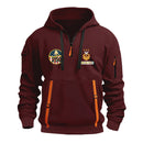 Personalized US Navy Quater Zip Hoodie JQZ01