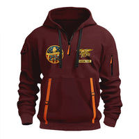 Personalized US Navy Quater Zip Hoodie JQZ08