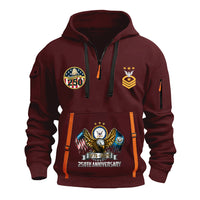 Custom US Navy Ranks Quarter Zip Hoodie TQZ05