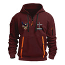 Personalized US Navy Quater Zip Hoodie JQZ05