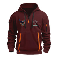 Personalized US Navy Quater Zip Hoodie JQZ05