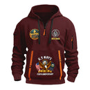 Personalized US Navy Quater Zip Hoodie JQZ09