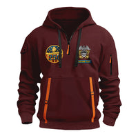 Personalized US Navy Quater Zip Hoodie JQZ07